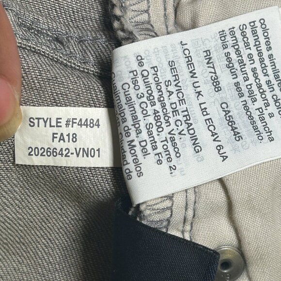 J.Crew Mercantile Skinny Jeans Mid-Rise Fit Stretchy Distressed Denim Grey‎ W 27 - Picture 10 of 10